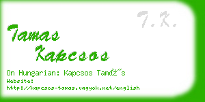 tamas kapcsos business card